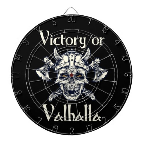 Victory or Valhalla _ Skull  Dart Board