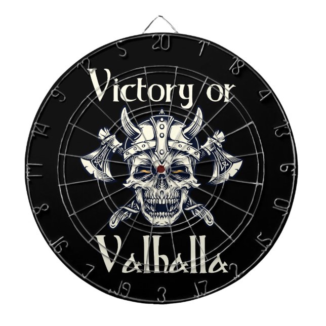 Victory or Valhalla - Skull  Dart Board (Front)