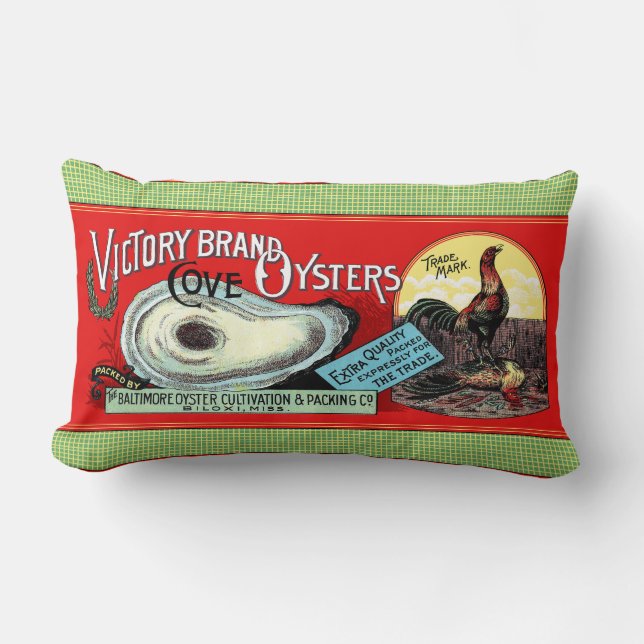 Victory Oysters Lumbar Pillow (Front)