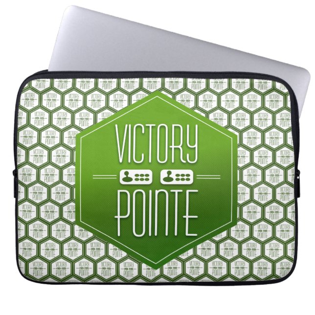 Victory Pointe All-Over Logo Laptop Sleeve (Front)