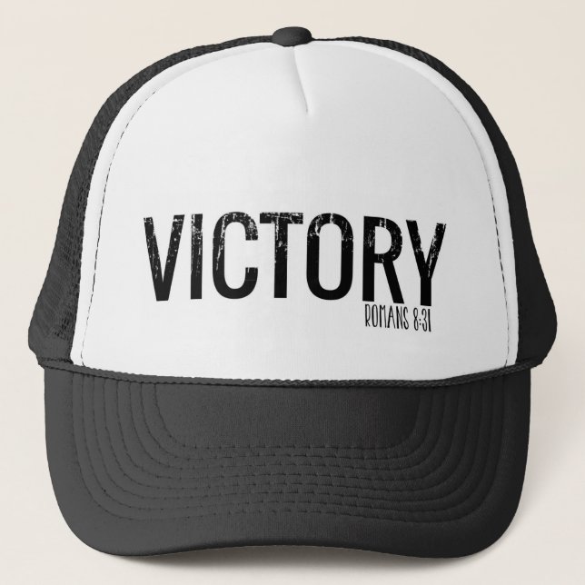 Victory Romans 8:31 Trucker Hat (Front)
