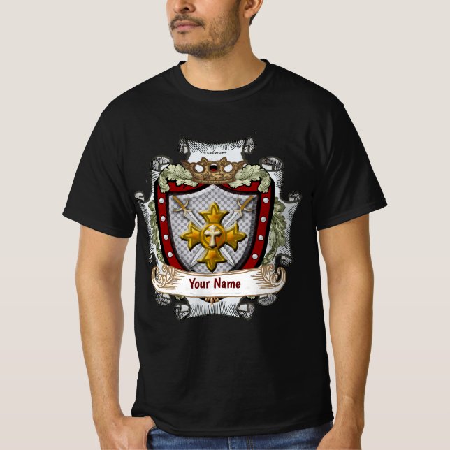 Victory Shield  Surname  t-shirt (Front)