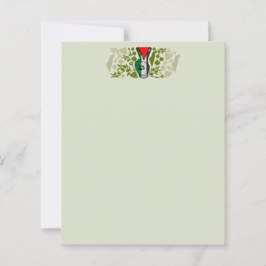 Victory Sign Hand Resistance Red Triangle Symbol (Front)