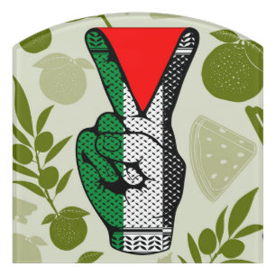 Victory Sign Hand Resistance Red Triangle Symbol