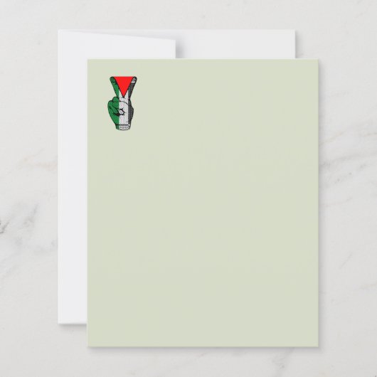 Victory Sign Hand Resistance Red Triangle Symbol (Front)