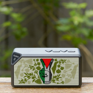 Victory Sign Hand Resistance Red Triangle Symbol Bluetooth Speaker