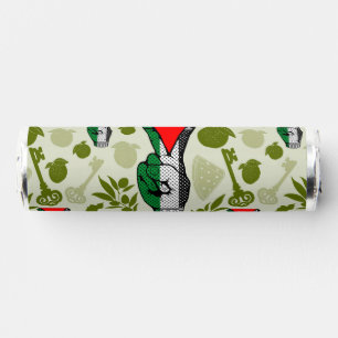 Victory Sign Hand Resistance Red Triangle Symbol Breath Savers® Mints