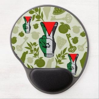 Victory Sign Hand Resistance Red Triangle Symbol Gel Mouse Pad