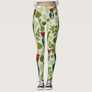 Victory Sign Hand Resistance Red Triangle Symbol Leggings