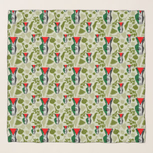 Victory Sign Hand Resistance Red Triangle Symbol Scarf