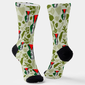 Victory Sign Hand Resistance Red Triangle Symbol Socks