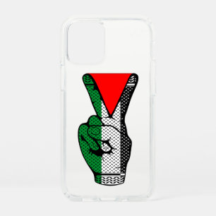 Victory Sign Hand Resistance Red Triangle Symbol Speck iPhone 12 Mini Case