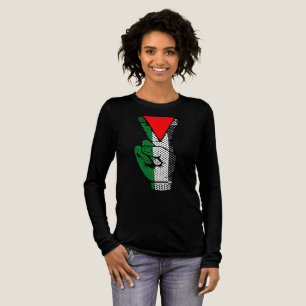Victory Sign Hand Resistance Red Triangle Symbol Tri-Blend Shirt