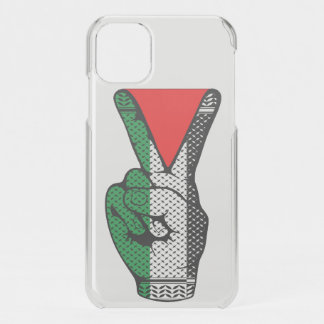 Victory Sign Hand Resistance Red Triangle Symbol iPhone 11 Case