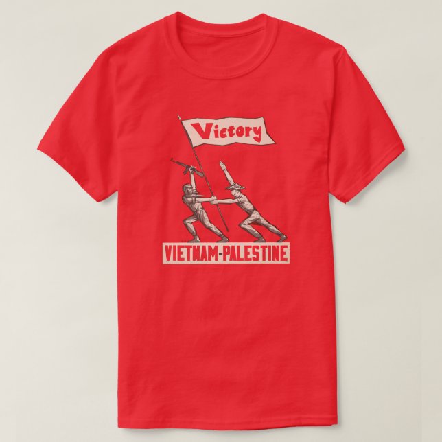 Victory to Vietnam-Palestine T-Shirt (Design Front)