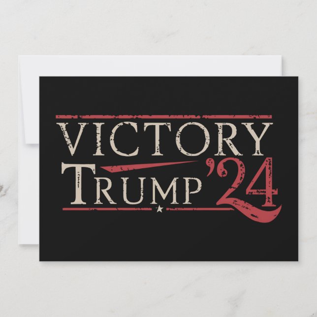 Victory Trump 24 Republican President 47 USA Invitation (Front)