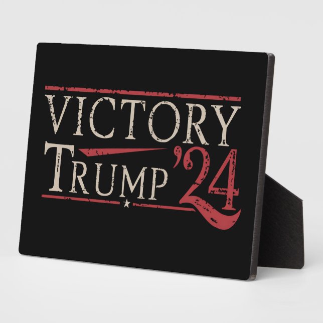 Victory Trump 24 Republican President 47 USA Plaque (Side)