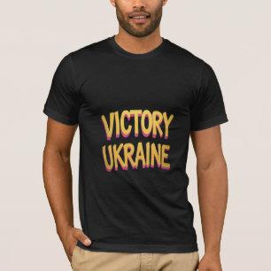 Victory Ukraine Bold Typography T-Shirt