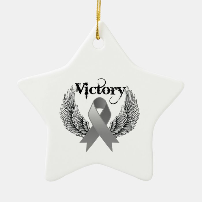 Victory Wings   Brain Cancer Christmas Ornaments