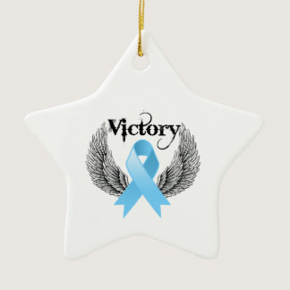 Victory Wings - Prostate Cancer Ceramic Ornament