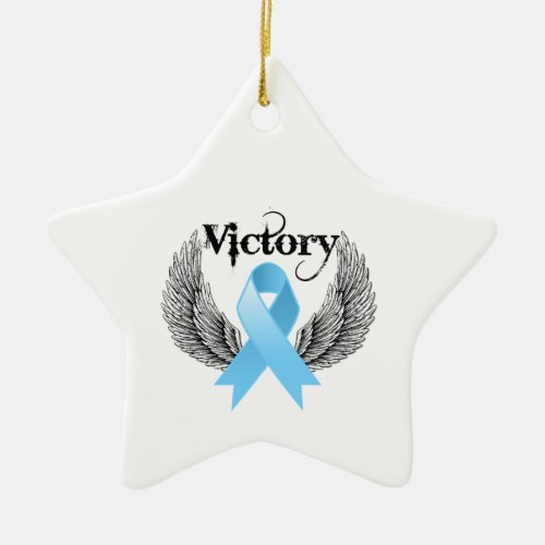 Victory Wings _ Prostate Cancer Ceramic Ornament