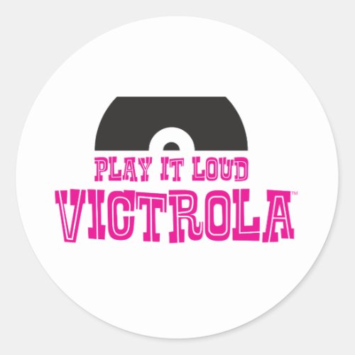 VICTROLA Play It LOUD Classic Round Sticker