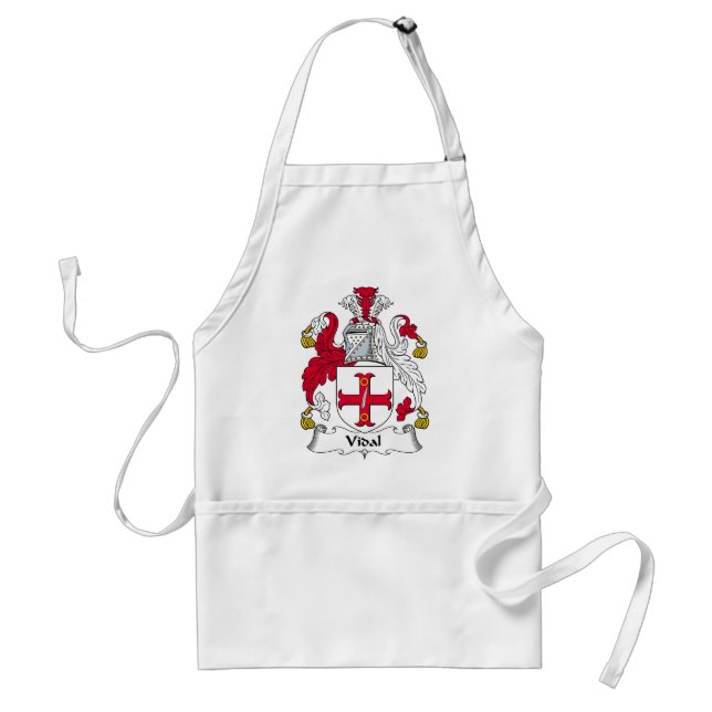 Vidal Family Crest Adult Apron (Front)