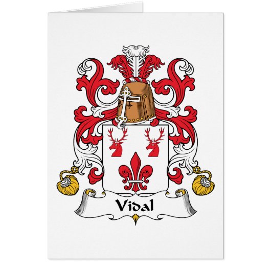 Vidal Family Crest Cards (Front)