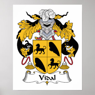 Vidal Family Crest Poster