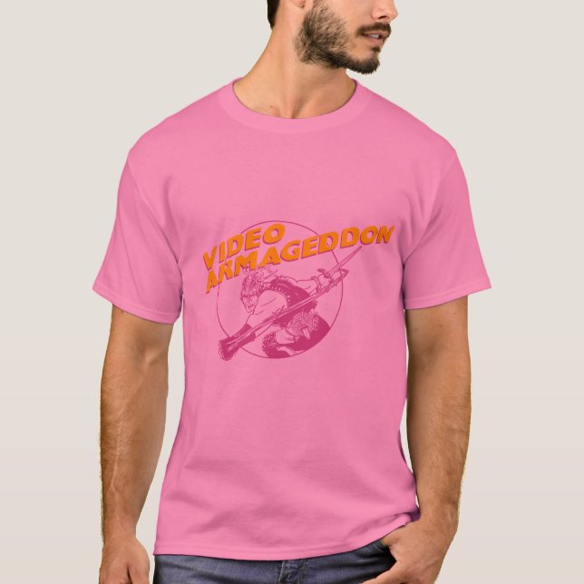 Video Armageddon - 80s Pink Mens T-Shirt (Front)