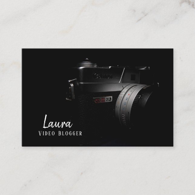 Video Blogger Business Card (Front)