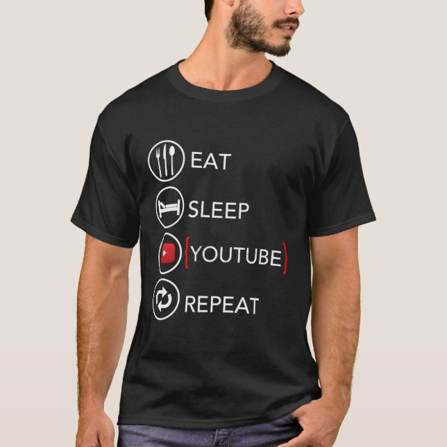 Video Blogger Vlogger Like Subscribe Podcaster T-Shirt (Front)