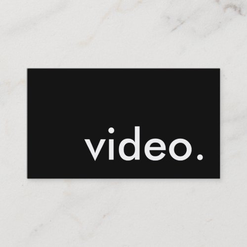 video. business cards