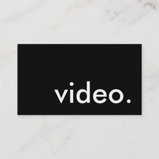 Customizable video. business cards