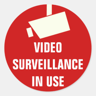 Video Camera Surveillance In Use Stickers