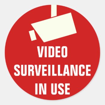 Video Camera Surveillance In Use Stickers by Crosier at Zazzle
