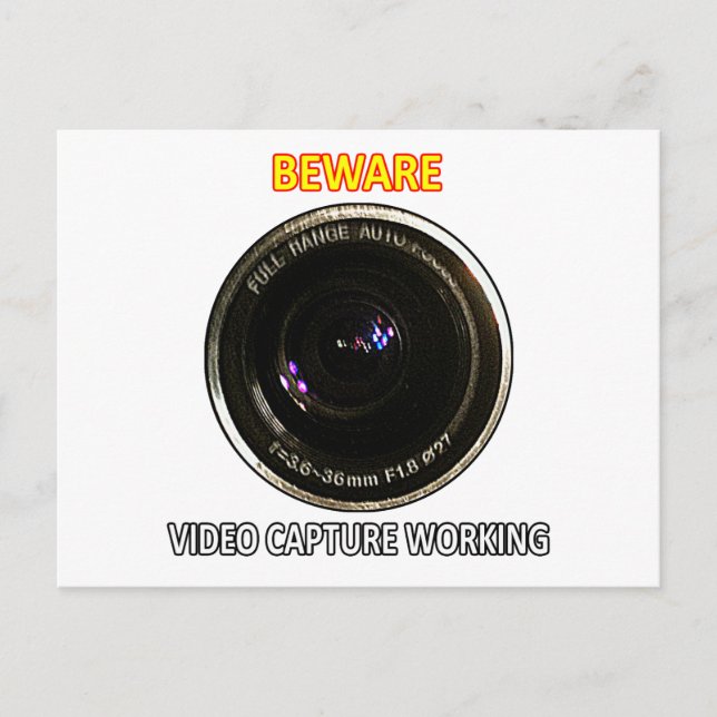 Video CAPTURE Working jGibney ART1 The MUSEUM Zazz Postcard (Front)