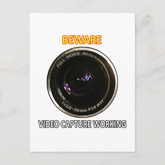 Video CAPTURE Working jGibney ART1 The MUSEUM Zazz Postcard (Front)