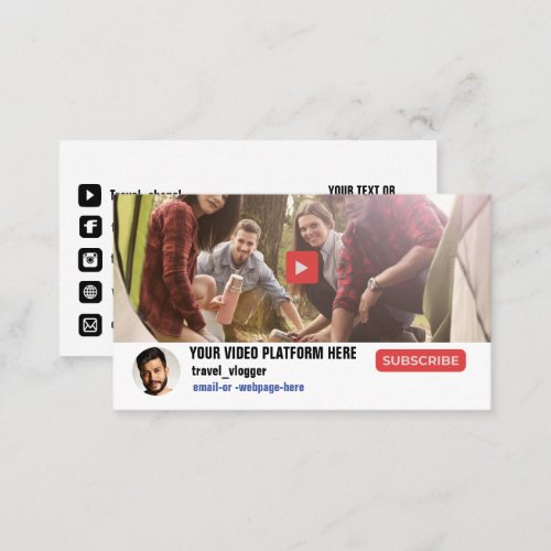 Video channel promotion Business Card