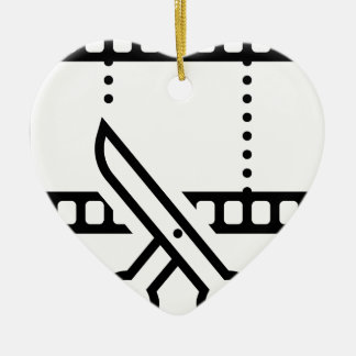 Video Cut Ceramic Ornament