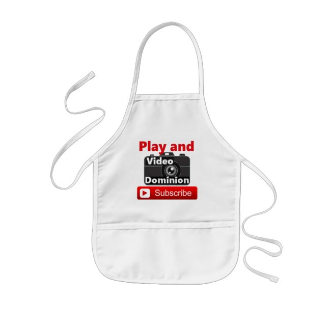 Video Dominion YouTube channel Play and Subscribe Kids' Apron (Front)