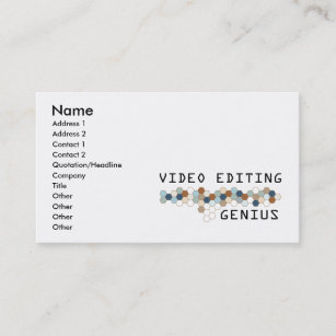Video Editing Genius Business Card