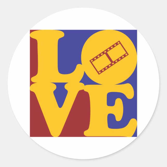 Video Editing Love Classic Round Sticker (Front)