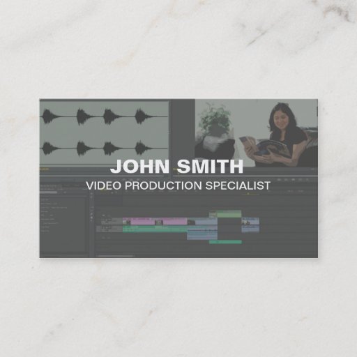 Customizable Video Editor Business Cards