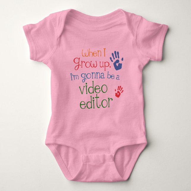 Video Editor (Future) Infant Baby T-Shirt Baby Bodysuit (Front)