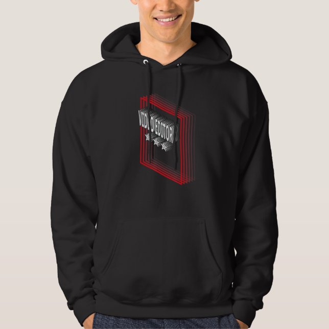 Video Editor Job Title Appreciation Retro Hoodie (Front)