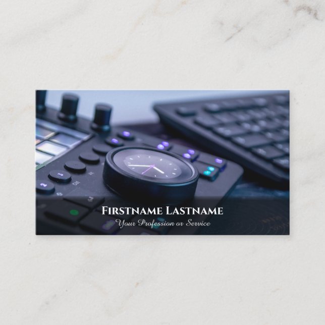 Video editor visual effects specialist digital art business card (Front)