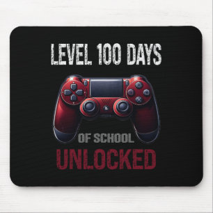 Video Game 100 Day School Level 100 Days Of School Mouse Pad