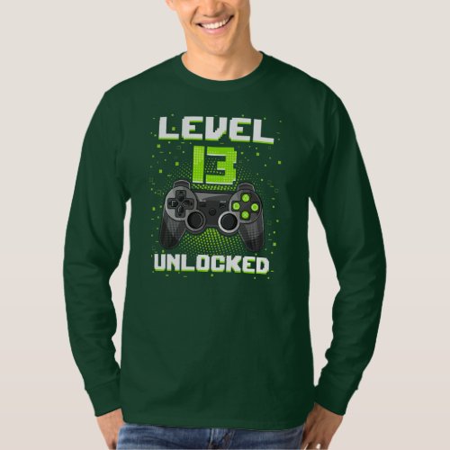 Video Game 13th Birthday Gaming Boy Level 13 T_Shirt