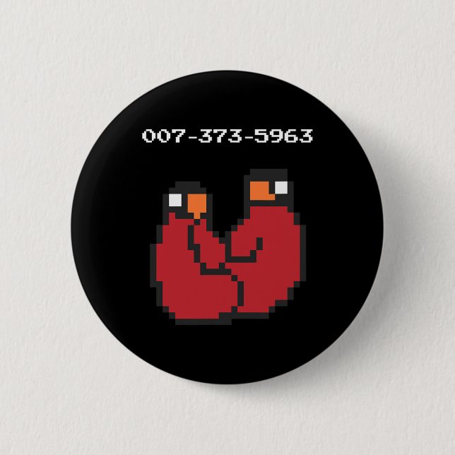 Video Game 90s 45s Codes Funny Gift  Button (Front)